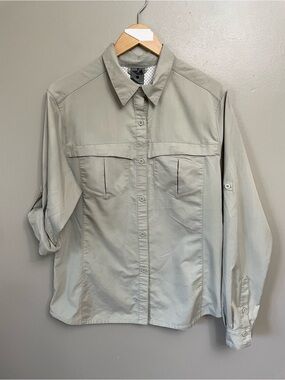 Rugged Exposure Large UV-Protect dry long sleeve shirt tan